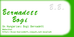bernadett bogi business card